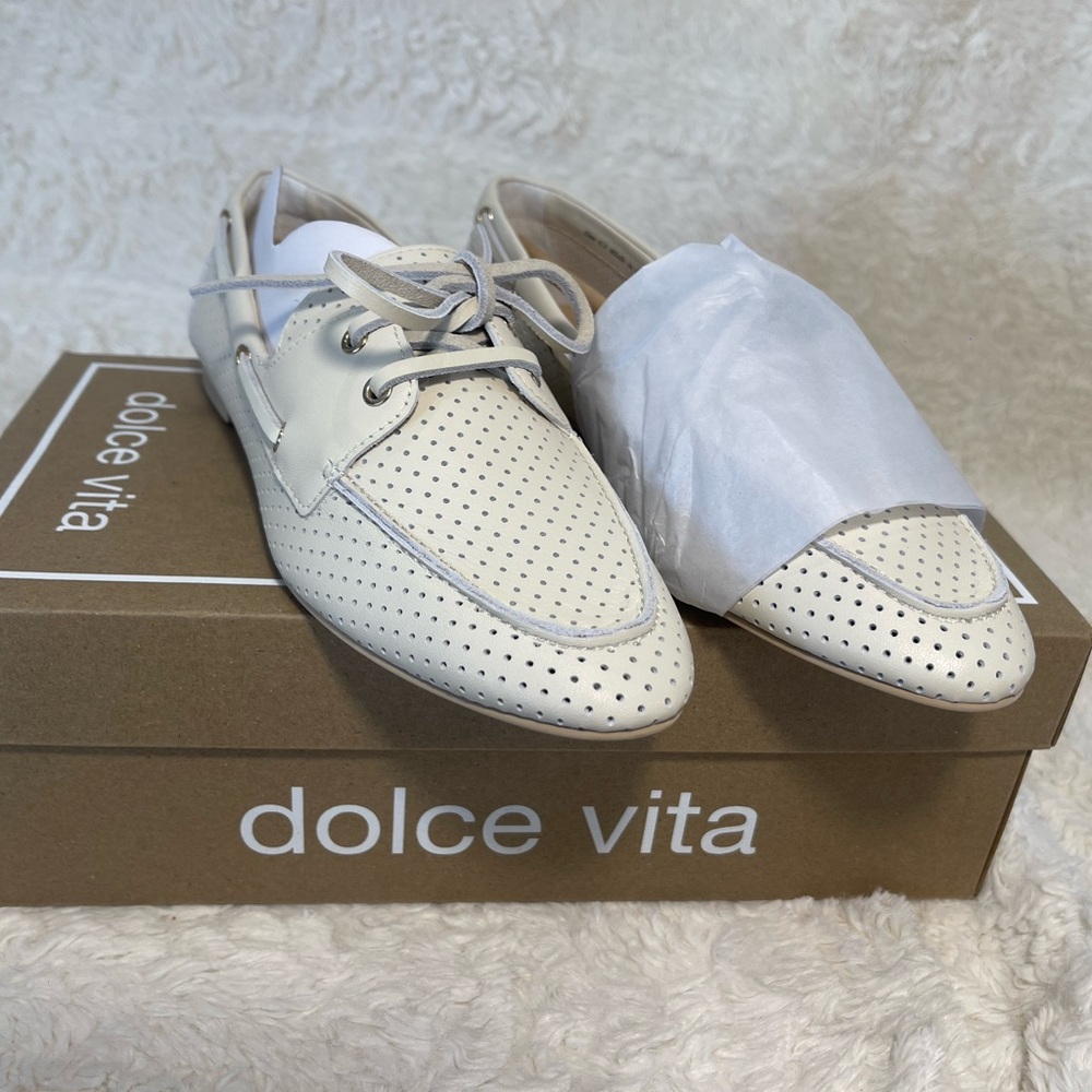 Dolce Vita Women's Cream Perforated Loafers